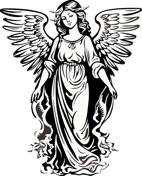 black angel drawing|angel black and white clip art.